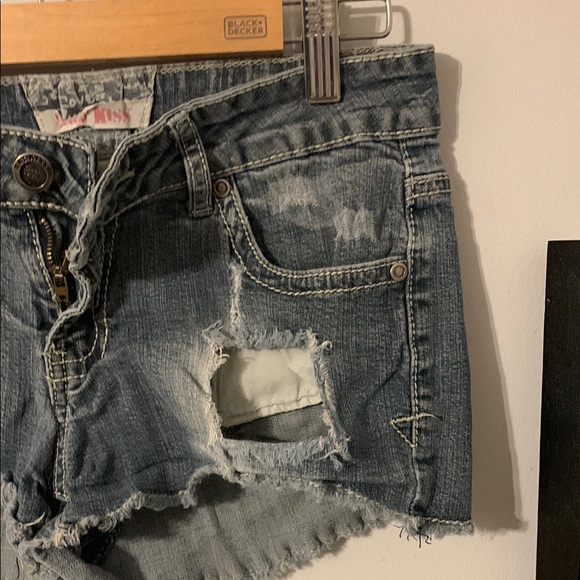 Distressed Denim Women's Shorts - Picture 3 of 7